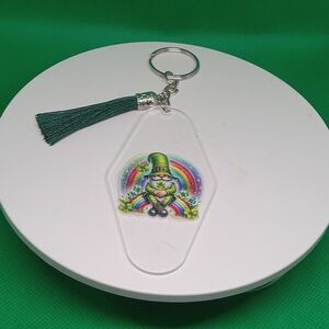 Leprechaun Rainbow Keychain with Tassel